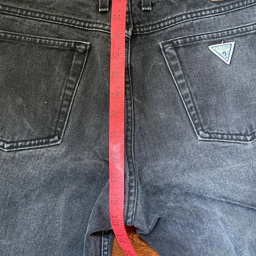 Vintage Guess Jeans Made in Canada Black Denim Men’s 90s Straight Leg 36x29 - Picture 10 of 13